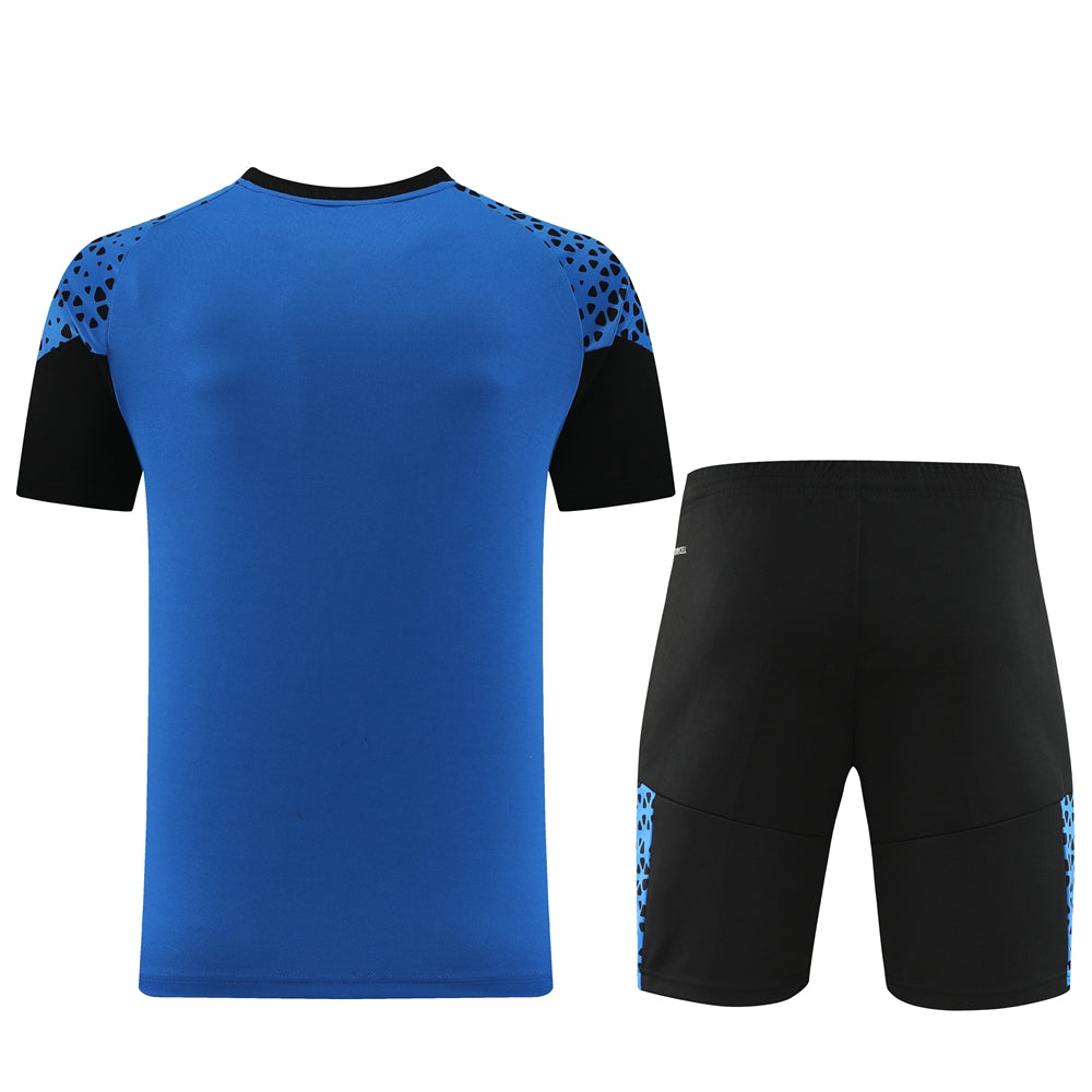 Puma Short Sleeve Training Jersey Set-PD02- Dark Blue/Black - Image 2