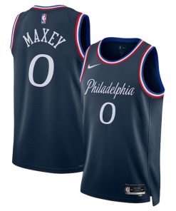 Tyrese Maxey Philadelphia 76ers Nike Unisex 2025/26 Swingman Jersey - Navy - City Edition