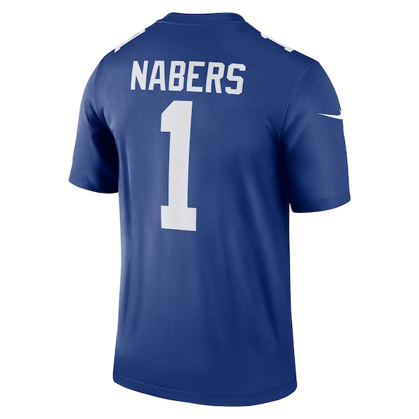 Malik Nabers New York Giants Nike Team Legend Player Performance Top - Royal - Image 3