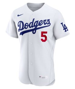 Alternative view of Freddie Freeman Los Angeles Dodgers Nike Home Authentic Jersey - White