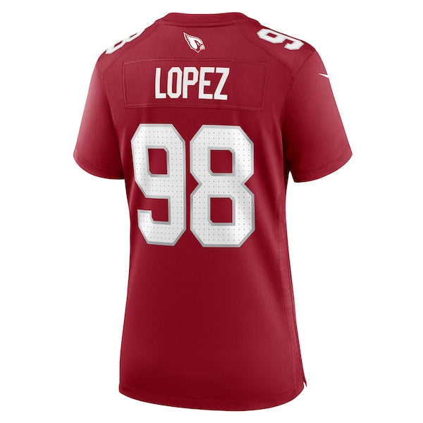 Roy Lopez Arizona Cardinals Nike Women's Game Jersey - Cardinal - Image 8
