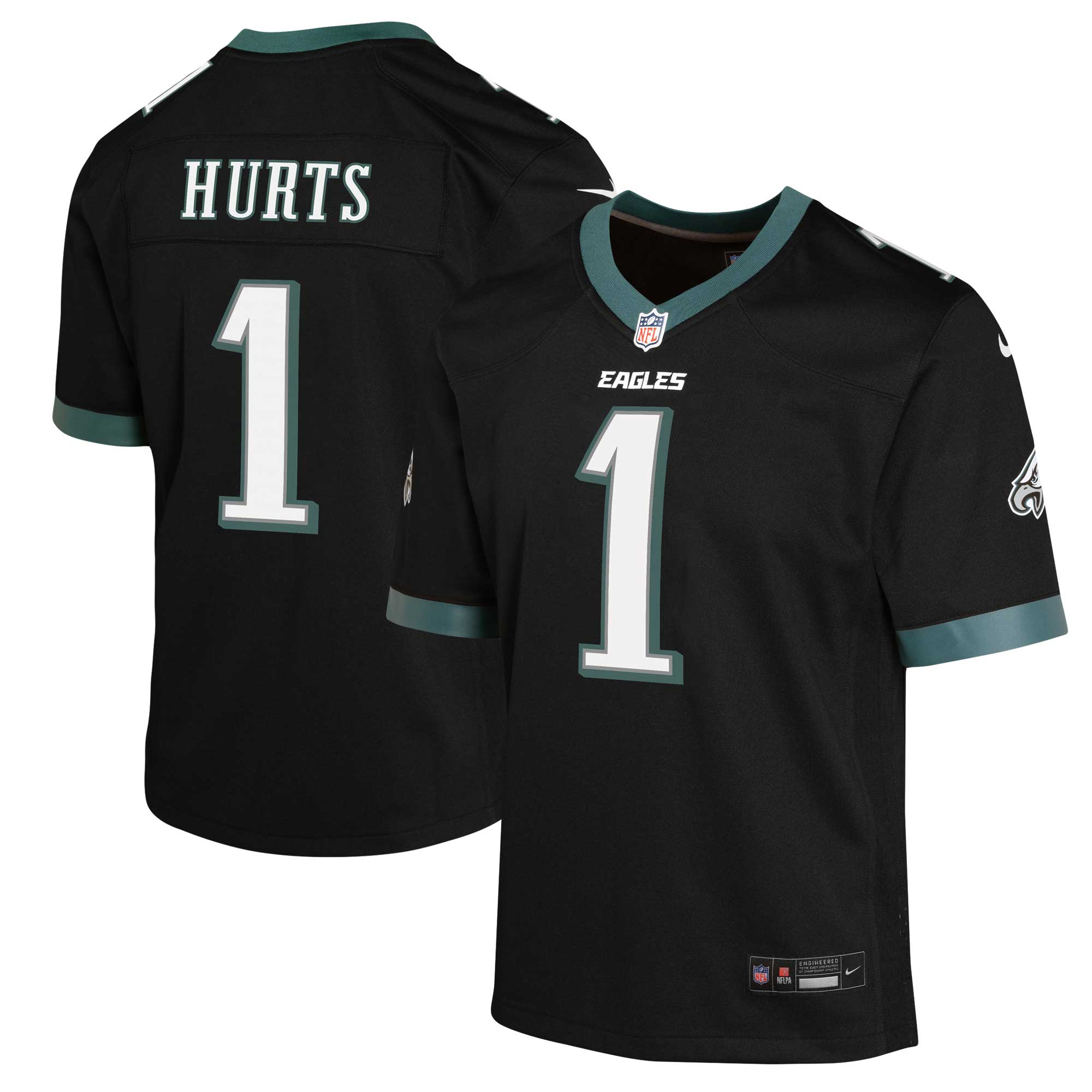 Jalen Hurts Philadelphia Eagles Nike Youth Game Jersey - Midnight Green - Image 6