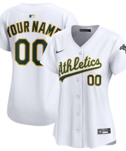 Athletics Nike Women's Home Limited Custom Jersey - White