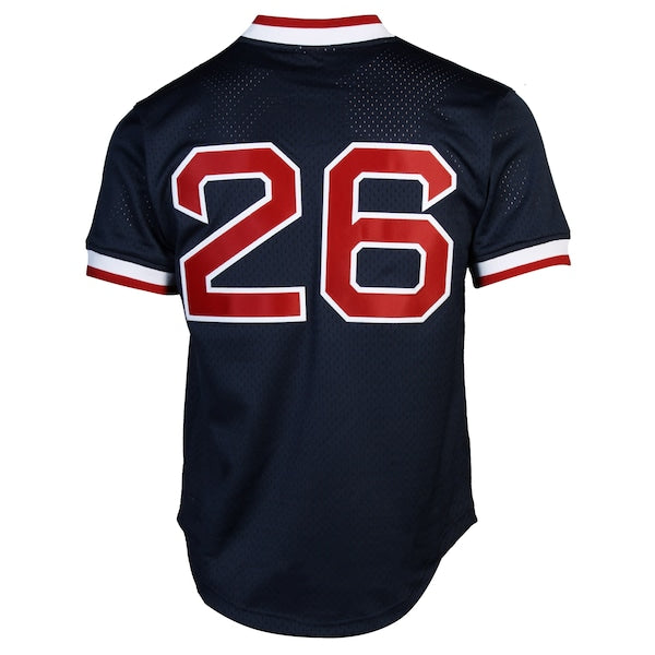 Wade Boggs Boston Red Sox 1992 Authentic Cooperstown Collection Batting Practice Jersey - Navy Blue - Image 3