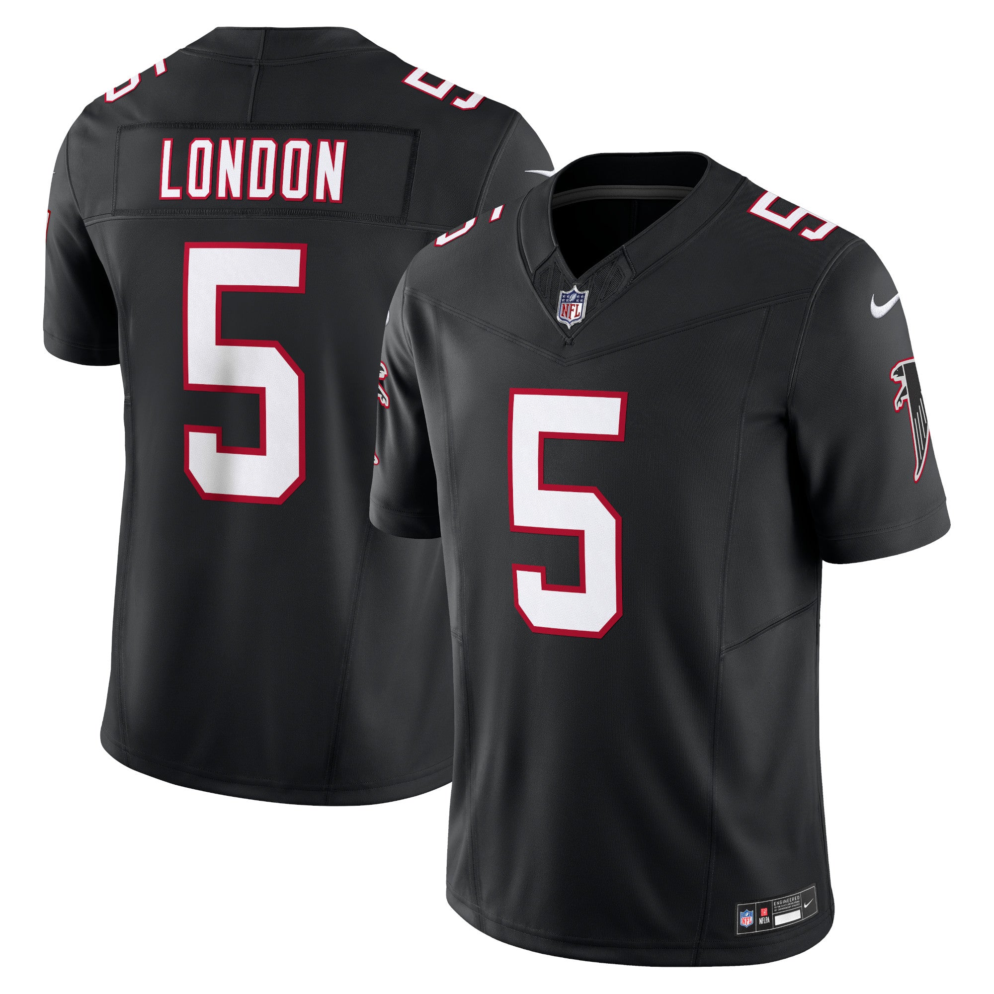Drake London Atlanta Falcons Nike Vapor F.U.S.E. Limited Jersey - Red/Black - Image 4