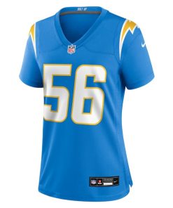 Alternative view of Kanai Mauga Los Angeles Chargers Nike Women's Team Game Jersey -  Powder Blue