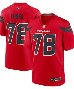 Alternative view of Laremy Tunsil Houston Texans Nike Alternate Game Jersey -  Red/White/Navy