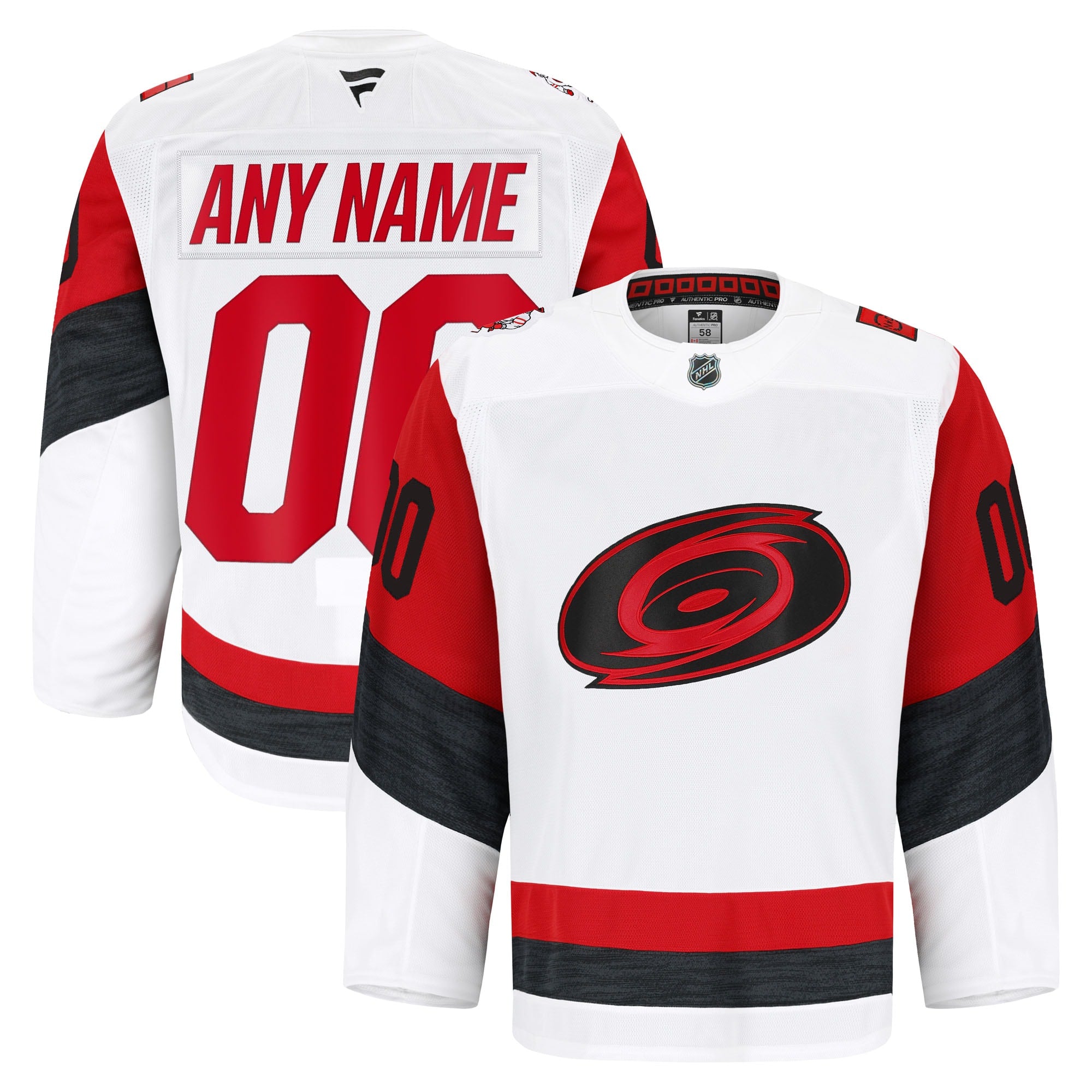 Carolina Hurricanes Home Authentic Pro Custom Jersey - Black/White - Image 3