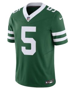 Alternative view of Garrett Wilson New York Jets Nike Vapor F.U.S.E. Limited Jersey - Legacy Green