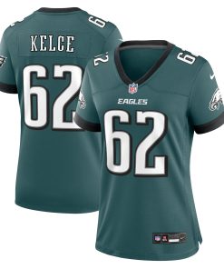Alternative view of Jason Kelce Philadelphia Eagles Nike Alternate Game Jersey - Black/Green