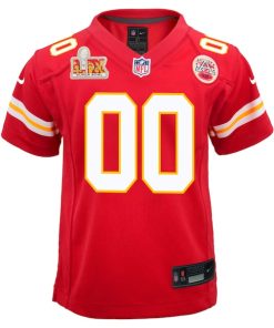 Alternative view of Kansas City Chiefs Nike Youth Super Bowl LIX Custom Team Game Jersey - Red