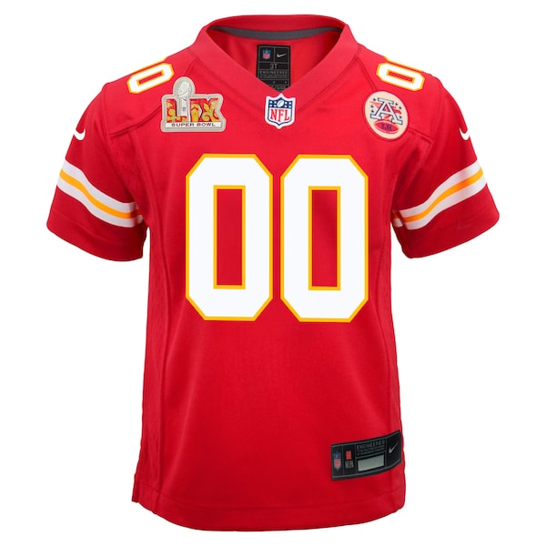 Kansas City Chiefs Nike Youth Super Bowl LIX Custom Team Game Jersey - Red - Image 2