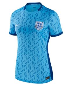Alternative view of England Women's National Team Nike Women's 2023 Away Stadium Replica Jersey - Light Blue