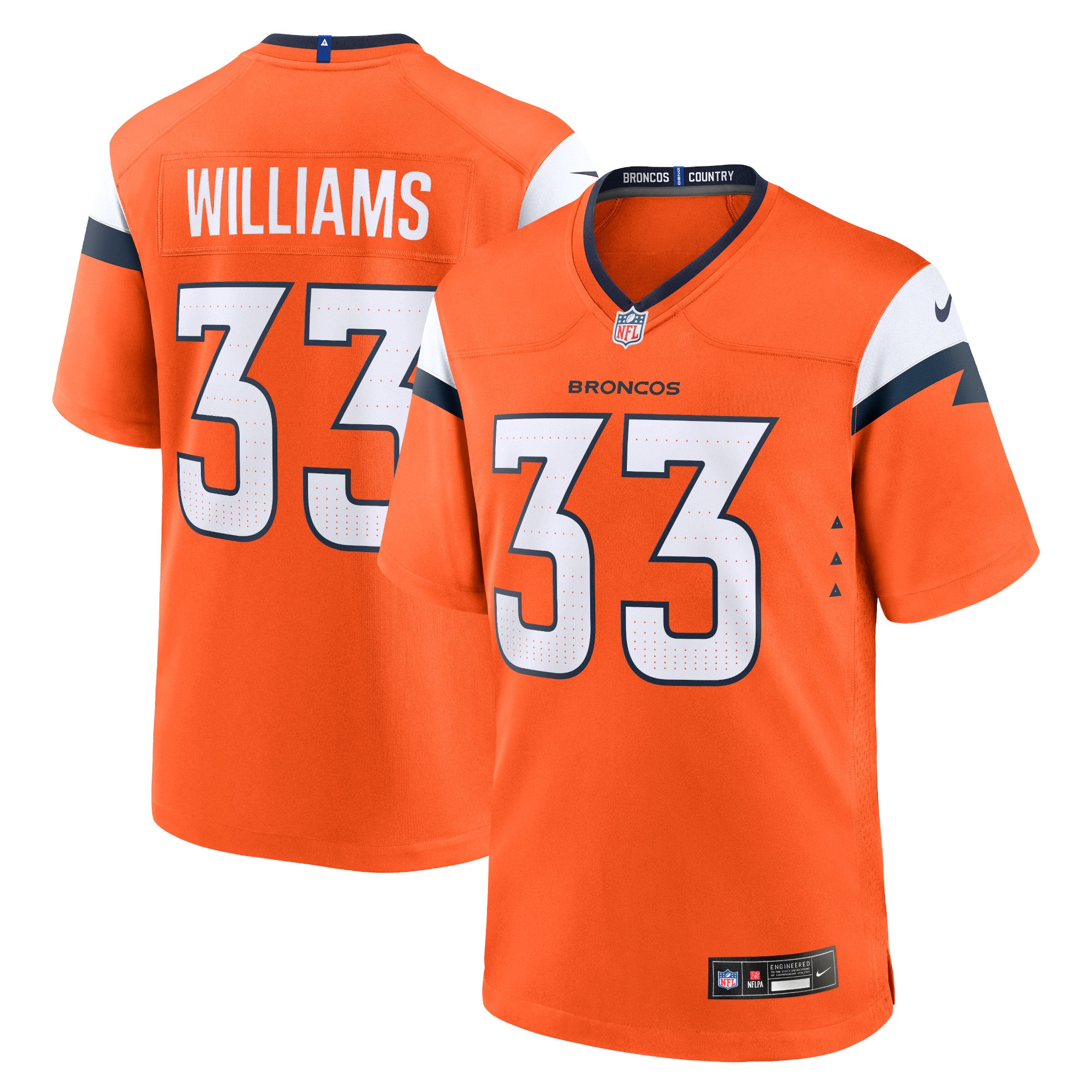 Javonte Williams Denver Broncos Nike Alternate Game Jersey - Navy - Image 7