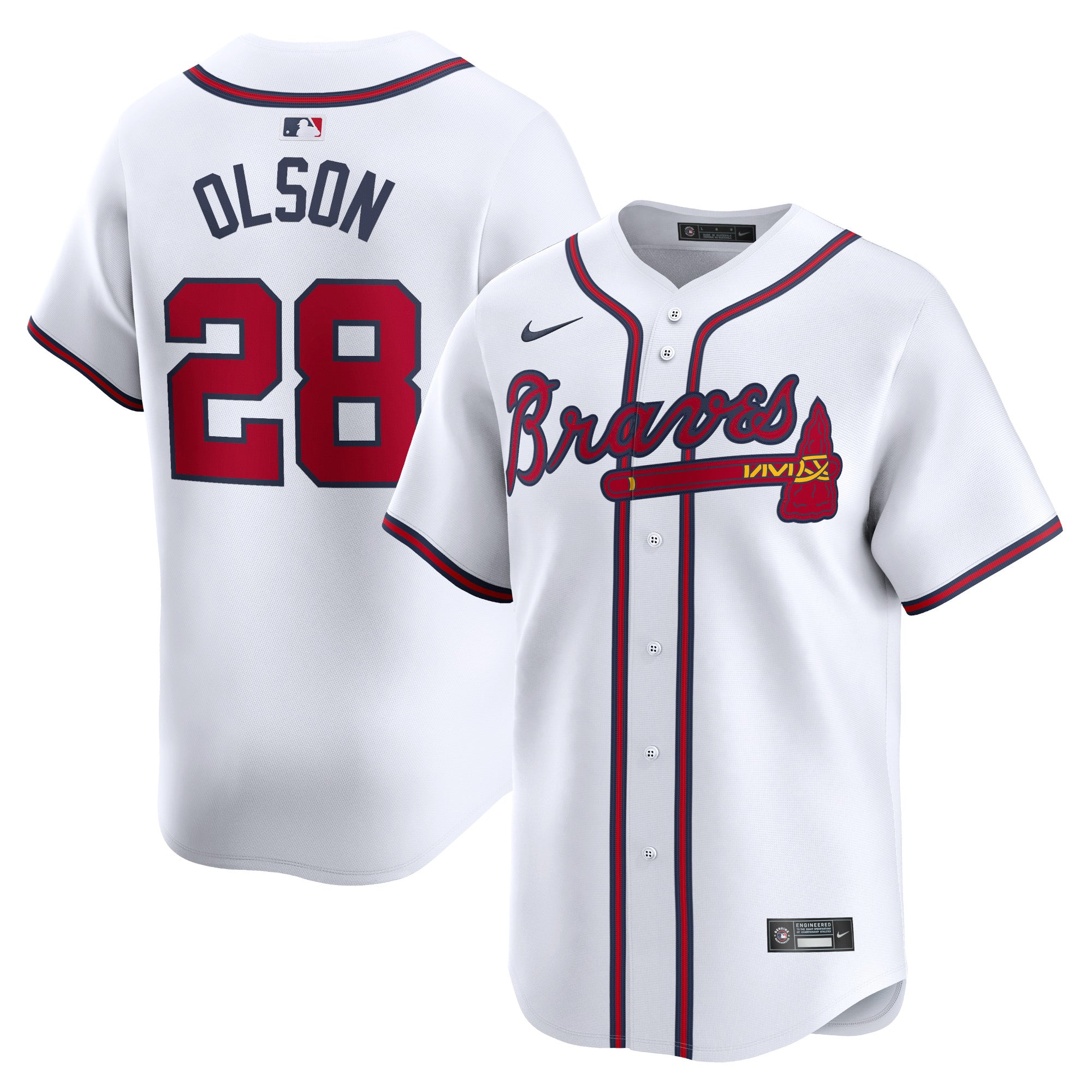 Matt Olson Atlanta Braves Nike Away Limited Player Jersey - Gray/White - Image 6