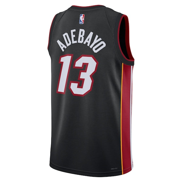 Bam Adebayo Miami Heat Nike Unisex Swingman Jersey - Icon Edition - Black - Image 3