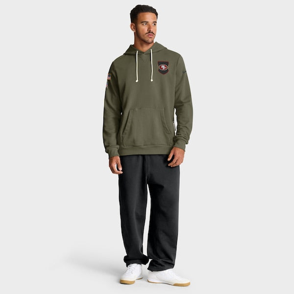 San Francisco 49ers Nike 2025 Salute to Service Sideline Standard Issue Dri-FIT Hoodie - Olive - Image 3