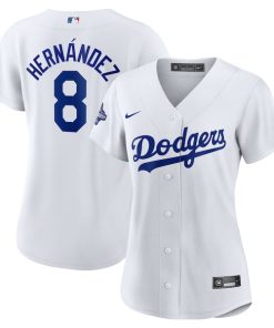 Enrique Hern¨¢ndez Los Angeles Dodgers Nike Women's Home 2025 World Series Champions Replica Jersey - White