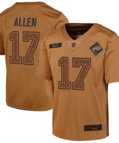 Josh Allen Buffalo Bills Nike Youth 2023 Salute To Service Limited Jersey - Brown