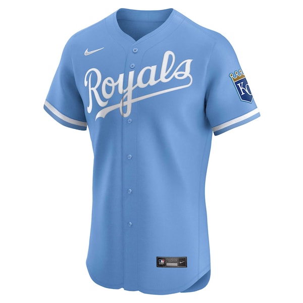 Kansas City Royals Nike Alternate Vapor Premier Elite Patch Jersey - Light Blue - Image 3