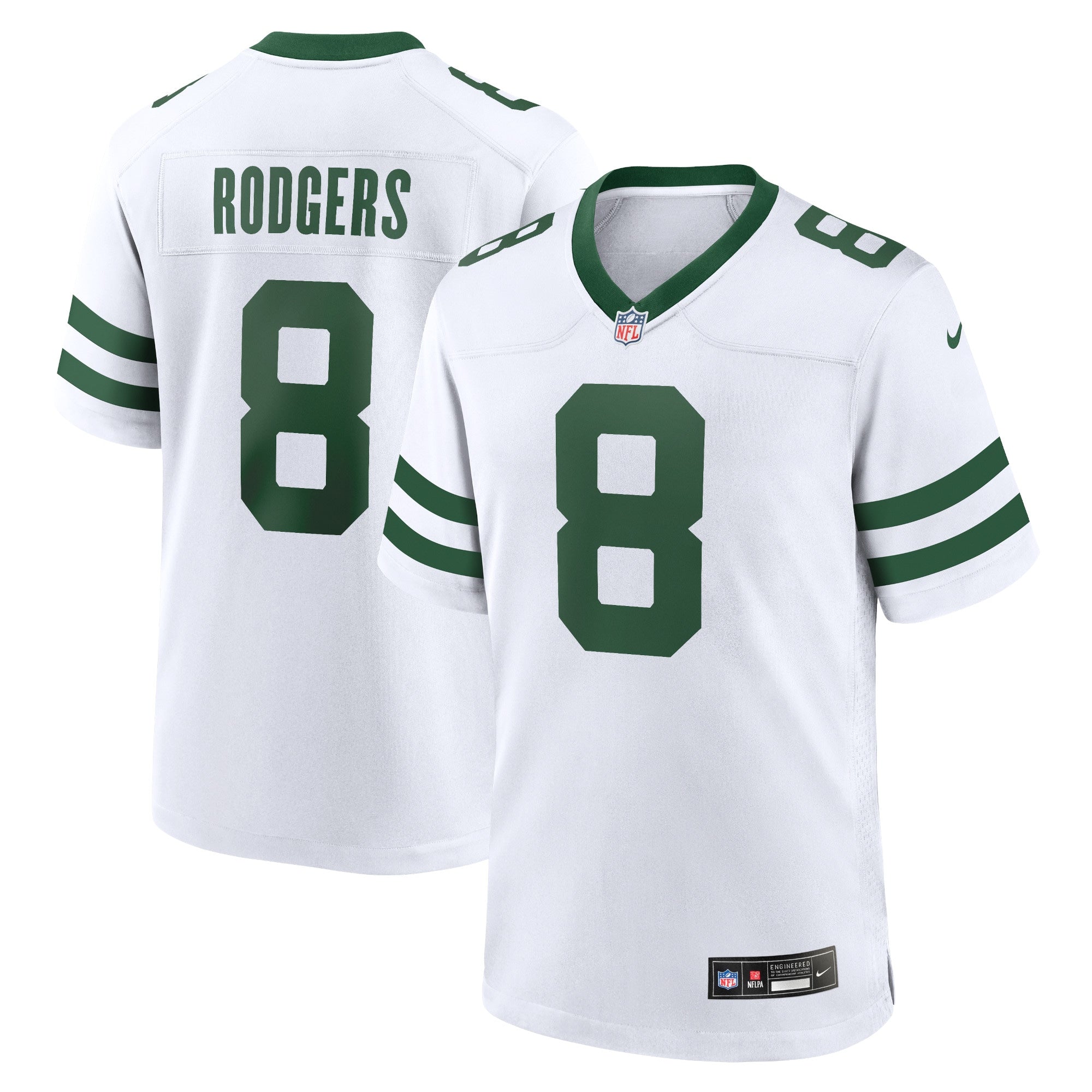 Aaron Rodgers New York Jets Nike Youth Game Jersey - Black/Green/White - Image 7
