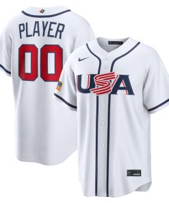 USA Baseball Nike 2026 World Baseball Classic Home Pick-A-Player Jersey - White