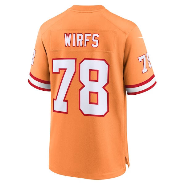 Tristan Wirfs Tampa Bay Buccaneers Nike Throwback Game Jersey - Orange/Red - Image 4