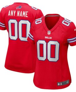 Buffalo Bills Nike Women's Alternate Custom Game Jersey - Red