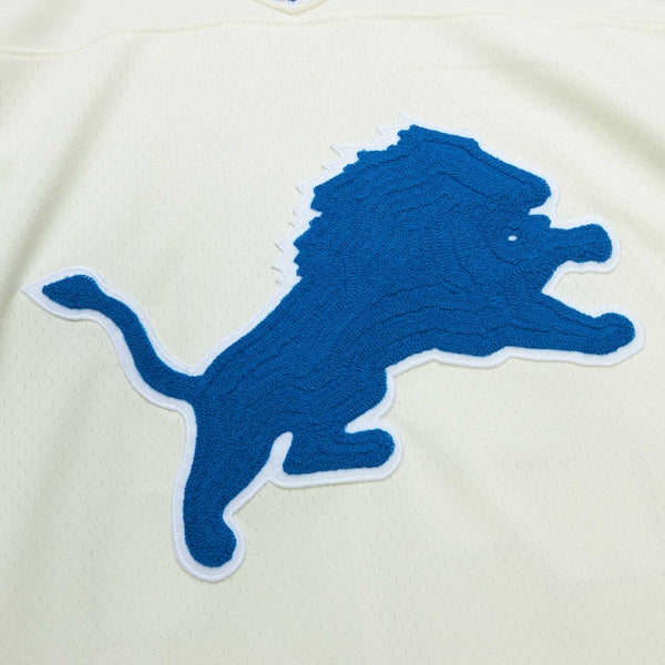 Barry Sanders Detroit Lions Chainstitch Legacy Jersey - Cream - Image 4