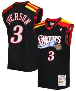 Allen Iverson Philadelphia 76ers Hardwood Classics 2006/07 Swingman Jersey - Black