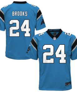 Alternative view of Jonathon Brooks Carolina Panthers Nike Youth Alternate Game Jersey - Blue/Black