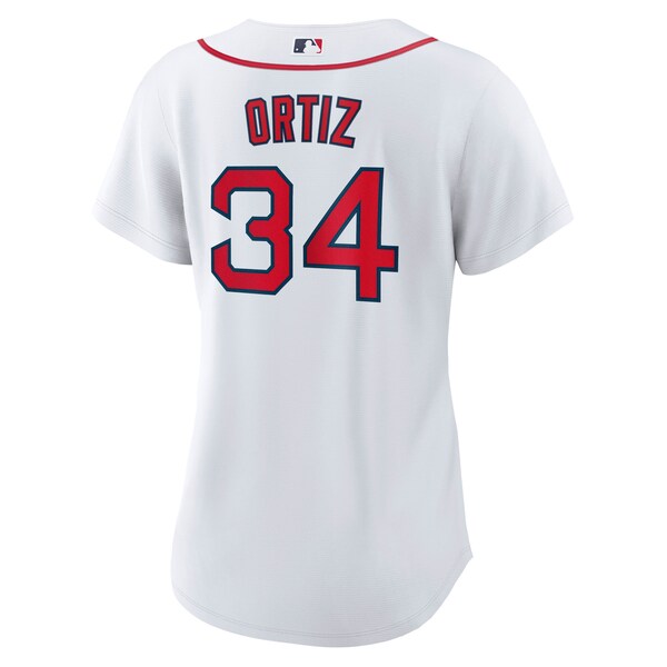 David Ortiz Boston Red Sox Nike Women's Home Replica Jersey - White - Image 3