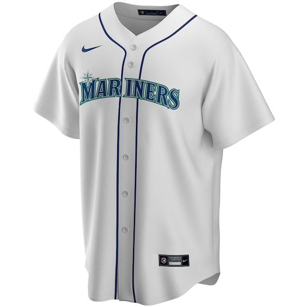 Seattle Mariners Nike Home Replica Custom Jersey - White - Image 2