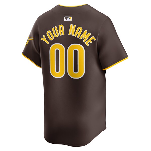 San Diego Padres Nike Away Limited Custom Jersey - Brown - Image 3