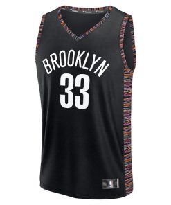Alternative view of Nic Claxton Brooklyn Nets  2025/26 City Edition Fast Break Jersey - Black