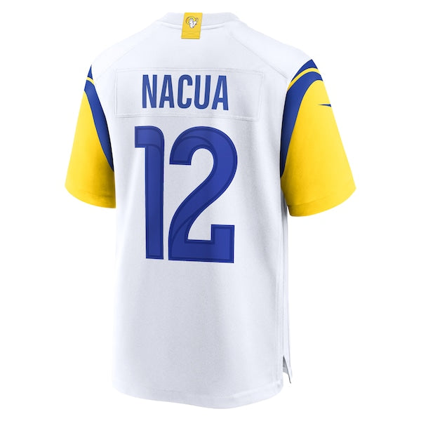 Puka Nacua Los Angeles Rams Nike Game Player Jersey - White - Image 3