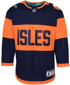 Alternative view of New York Islanders Youth 2024 NHL Stadium Series Premier Jersey?¨C Navy