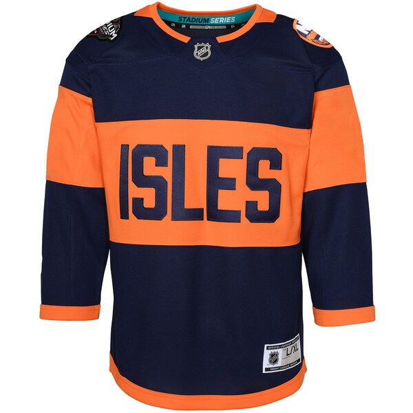 New York Islanders Youth 2024 NHL Stadium Series Premier Jersey?ยจC Navy - Image 2