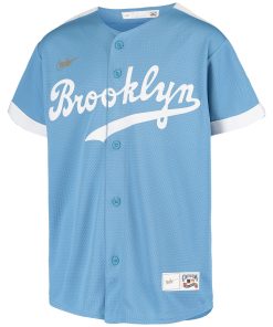 Alternative view of Brooklyn Dodgers Nike Youth Alternate Cooperstown Collection Team Jersey - Light Blue