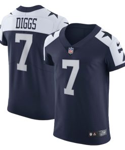 Alternative view of Trevon Diggs Dallas Cowboys Nike Alternate Vapor Elite Jersey - Navy/White