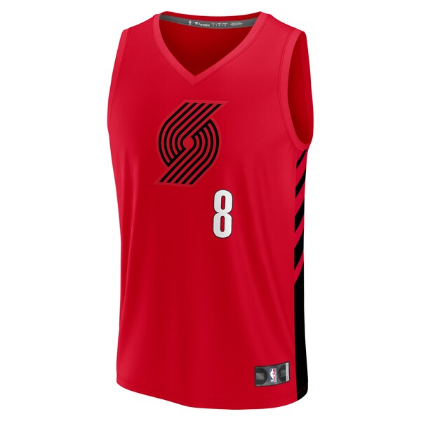 Deni Avdija Portland Trail Blazers Fast Break Player Jersey - Statement Edition - Red - Image 2