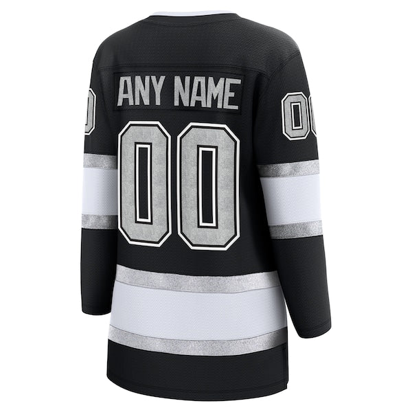 Los Angeles Kings Women's Home Breakaway Custom Jersey - Black - Image 3
