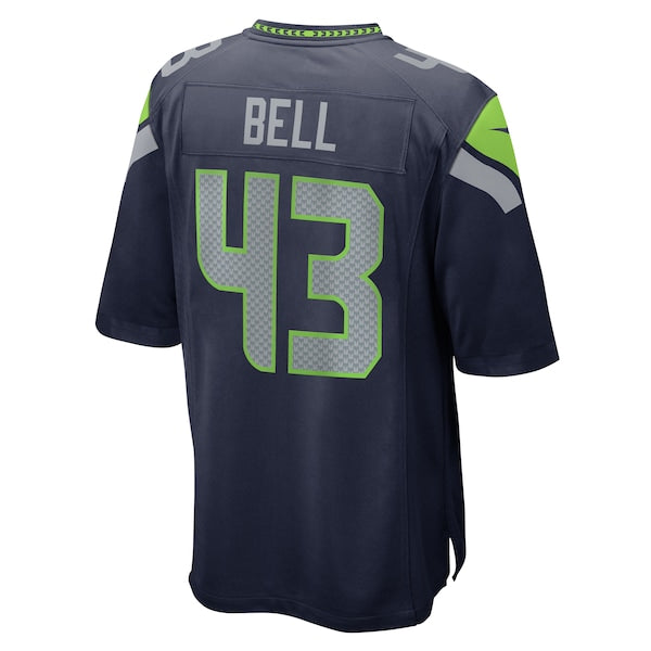 Levi Bell Seattle Seahawks Nike Team Game Jersey - College Navy - Image 3
