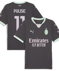 Christian Pulisic AC Milan Puma 2024/25 Third Replica Player Jersey - Charcoal