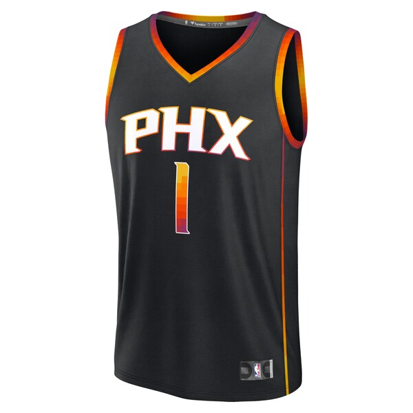 Devin Booker Phoenix Suns Fast Break Replica Player Jersey - Statement Edition - Black - Image 3