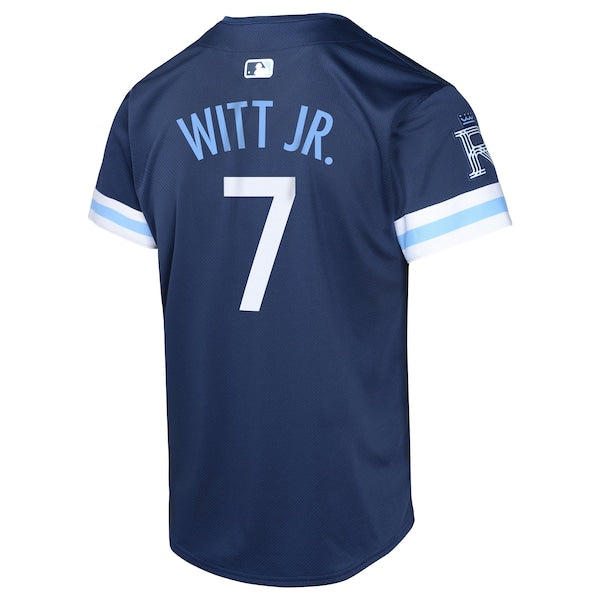 Bobby Witt Jr. Kansas City Royals Nike Youth City Connect Limited Player Jersey - Navy - Image 3