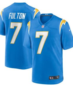 Alternative view of Kristian Fulton Los Angeles Chargers Nike Team Game Jersey -  Powder Blue