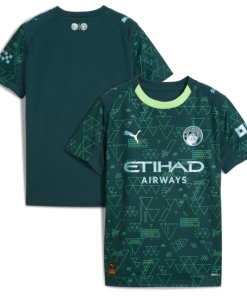 Manchester City Puma x EA SPORTS FC Youth 2025/26 Fourth Jersey - Green