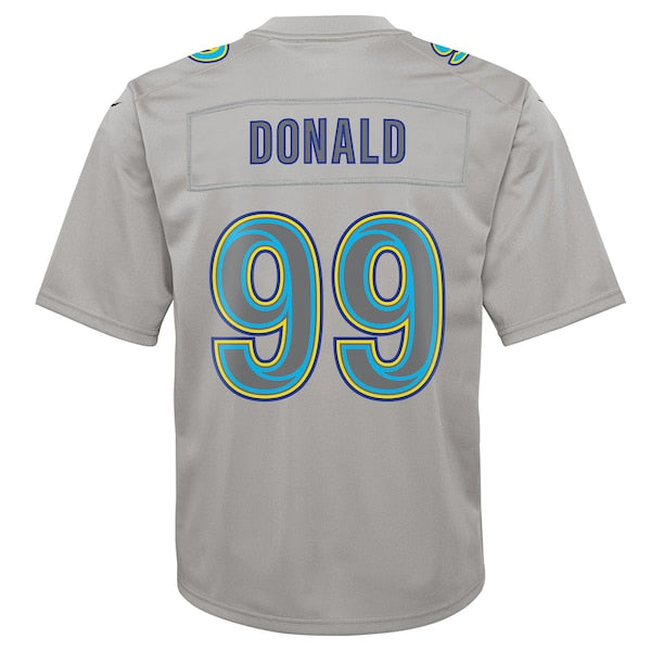 Aaron Donald Los Angeles Rams Nike Youth Atmosphere Game Jersey - Gray - Image 3