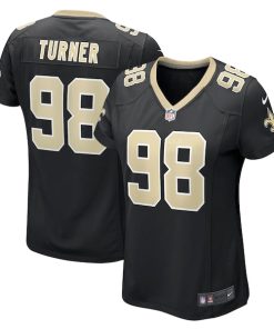 Payton Turner New Orleans Saints Nike Women's Game Jersey - Black